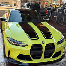 Hood CSL Style vinyl decal sticker Stripes for 2021+ BMW M4 M3 G80 G82 G83 3