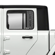 Pair Jeep Gladiator Doors Window Tire Track  Destroyed  Stickers Decals Vinyl Graphics
 2
