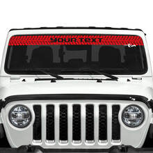 Custom Text Tyre Track Windscreen Vinyl Stickers Decals for Jeep Gladiator 3