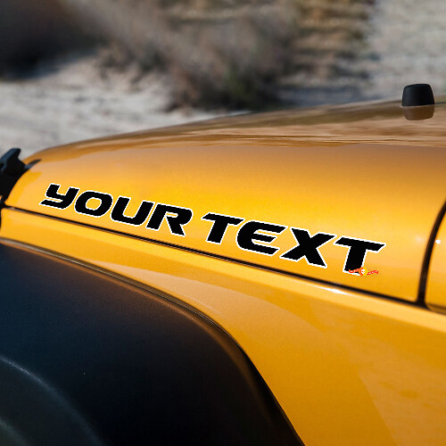 Lettring Outline Bonnet Vinyl Decal for Jeep Wrangler