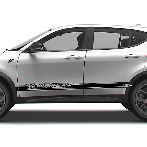 Custom Text Door Side Stripe Vinyl Decals for Dodge Hornet