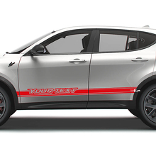 Custom Text Door Side Stripe Vinyl Decals for Dodge Hornet_3