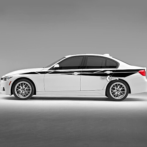 Pair BMW Hood Doors Side Stripes Rally Motorsport Trim Rear Fender Vinyl Decal Sticker F30 G20
