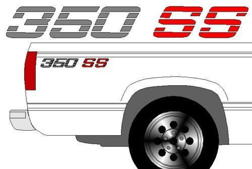 350 SS Bedside Vinyl Decals Kit for Chevy Truck 1990-1993 