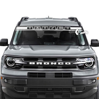 Ford Bronco Window Windshield Front Logo Trim Stripes Graphics Decals
