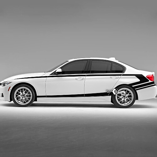 Pair BMW Doors Up Side Stripes Rally Motorsport Trim Vinyl Decal Sticker F30 G20
