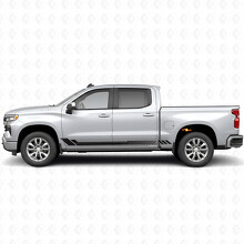 Honeycomb Door & Rocker Panel Vinyl Stripes for Chevrolet Silverado 1500 T1XX 2019-2026_2
