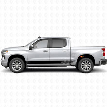 Checkered Lightning Door & Rocker Panel Vinyl Stripes for Chevrolet Silverado 1500 T1XX 2019-2026_2