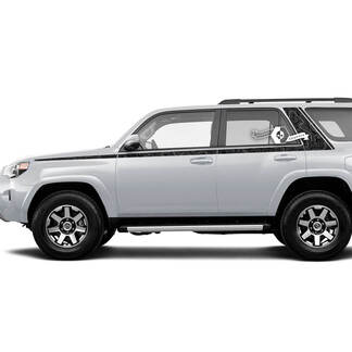 Body Stripes Lines Topographic Style Side Window Vinyl Sticker Decal fit to Toyota 4Runner 13-24 TRD Fifth gen 3
