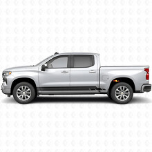 Layered Lightning Door & Rocker Panel Vinyl Stripes for Chevrolet Silverado 1500 T1XX 2019-2026_2