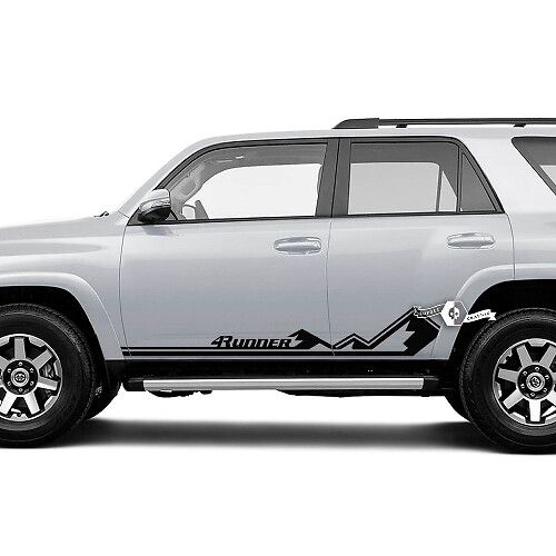 Branded Mountains Style Stripes Side Door Vinyl Decal Sticker for Toyota 4Runner