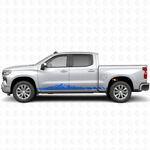 Mountain Topographic Door & Rocker Panel Vinyl Stripes for Chevrolet Silverado 1500 T1XX 2019-2026_5