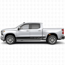 Diagonal Slot Door & Rocker Panel Vinyl Stripes for Chevrolet Silverado 1500 T1XX 2019-2026_2