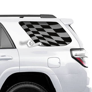 Pair of 4Runner Checkerboard Flag Window Side Vinyl Decals Stickers for Toyota 4Runner
 1