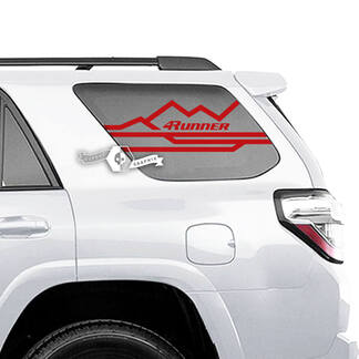 Pair of 4Runner Window Mountains Line Logo Side Vinyl Decals Stickers for Toyota 4Runner
 1