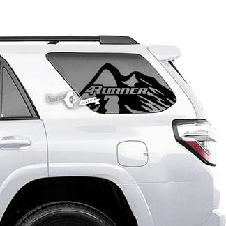Pair of 4Runner Window Mountains Logo Side Vinyl Decals Stickers for Toyota 4Runner
