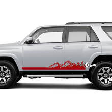 Mountains Style Door Side Stripes Vinyl Decals Stickers for Toyota 4Runner TRD 2