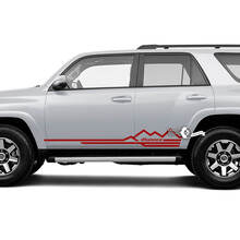 Pair 4Runner Side Door Vinyl Mountains Rocker Panel Lines Trim Logo Stripe Vinyl Decals Stickers for Toyota TRD 4Runner
 2