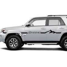 Pair 4Runner Side Door Vinyl Mountains Fender Lines Stripe Vinyl Decals Stickers fits Toyota TRD 4Runner
 2