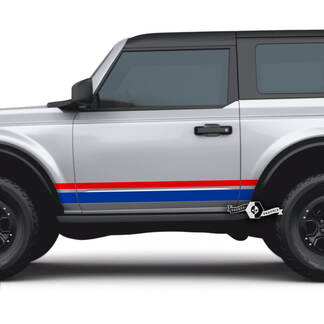 Pair of 2 Doors Ford Bronco Side Decals Stickers for Ford Bronco 2 Colors
