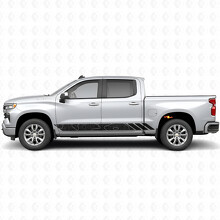 Topographic Contour Door & Rocker Panel Vinyl Stripes for Chevrolet Silverado 1500 T1XX 2019-2026_2