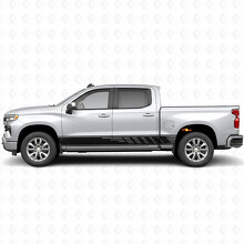 Staggered Slot Door & Rocker Panel Vinyl Stripes for Chevrolet Silverado 1500 T1XX 2019-2026_2