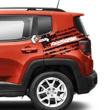 Pair Jeep Renegade Rear Fender USA Flag Destroyed Graphic Vinyl Decal Sticker 2 Colors
 3