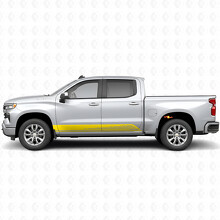 Parallel Contour Door & Rocker Panel Vinyl Stripes for Chevrolet Silverado 1500 T1XX 2019-2026_3