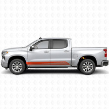 Parallel Contour Door & Rocker Panel Vinyl Stripes for Chevrolet Silverado 1500 T1XX 2019-2026_4