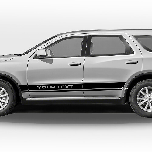 Twin Straight Side Stripes Vinyl Decal Set for Dodge Durango