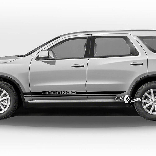 Pair Dodge Durango Side Doors Rocker Panel Trim Logo Stripes Decal Vinyl Stickers
