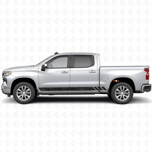 Topographic Band Door & Rocker Panel Vinyl Stripes for Chevrolet Silverado 1500 T1XX 2019-2026_2