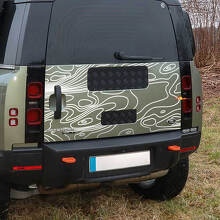 Decal Carte Topographique De Porte De Coffre Pour Land Rover Defender 110 Autocollant Vinyle 2