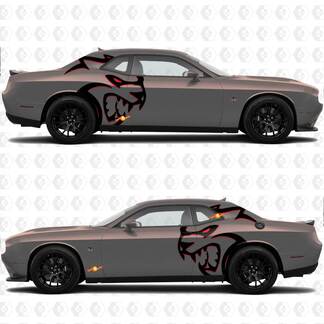 Hellcat Red Eye two colors Side Decals Stickers For Dodge Challenger Redeye or Charger
