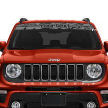 Custom Text Distressed Windshield Vinyl Decal for Jeep Renegade _2