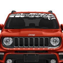 Jeep Renegade Windshield Window Graphic Logo Battered Destroyed Vinyl Decal Sticker
 2