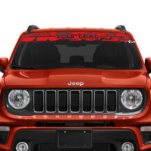 Custom Text Distressed Windshield Vinyl Decal for Jeep Renegade _3