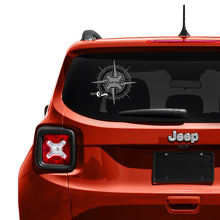 Custom Text Compass Tailgate Window Vinyl Decal Sticker for Jeep Renegade 2