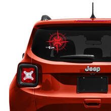 Custom Text Compass Tailgate Window Vinyl Decal Sticker for Jeep Renegade 3