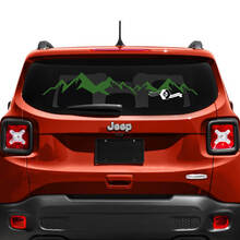 Jeep Renegade Tailgate Window Mountain Vinyl Decal Sticker
 2