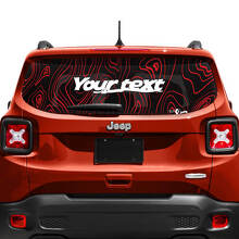 Personnalisé Carte Topographique Adhésif Autocollant en Vinyle Fenêtre de Hayon 2 Couleurs pour Jeep Renegade 2