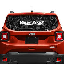 Personnalisé Carte Topographique Adhésif Autocollant en Vinyle Fenêtre de Hayon 2 Couleurs pour Jeep Renegade 3