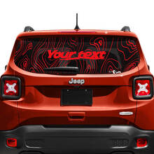 Personnalisé Carte Topographique Adhésif Autocollant en Vinyle Fenêtre de Hayon 2 Couleurs pour Jeep Renegade 4