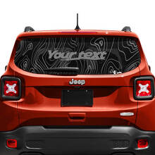 Personnalisé Carte Topographique Adhésif Autocollant en Vinyle Fenêtre de Hayon 2 Couleurs pour Jeep Renegade 5