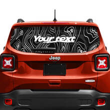 Personnalisé Carte Topographique Adhésif Autocollant en Vinyle Fenêtre de Hayon 2 Couleurs pour Jeep Renegade 6