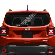 Personnalisé Texte Trace de Pneumatique Autocollant Vinyle de Fenêtre de Hayon pour Jeep Renegade 2
