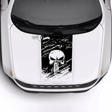 Jeep Renegade Trailhawk Sport Skull Destroyed Battered  Hood Logo Stripe Vinyl Decal Sticker
 2