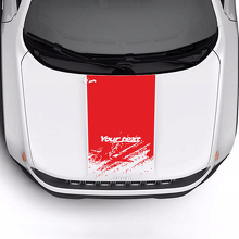 Custom Text Destroyed Battered Bonnet Logo Stripe Vinyl Decal Sticker for Jeep Renegade Trailhawk 3