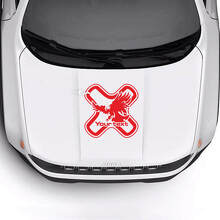 Custom Text Bonnet Bald Eagle Vinyl Decal Sticker 2 for Jeep Renegade 3