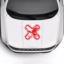 Custom Text Bonnet Bald Eagle Vinyl Decal Sticker for Jeep Renegade Trailhawk 3